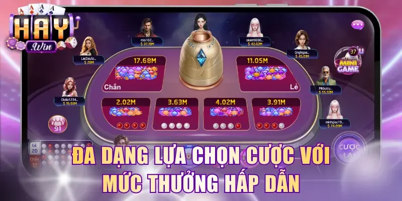 Đa dạng lựa chọn cược với mức thưởng hấp dẫn