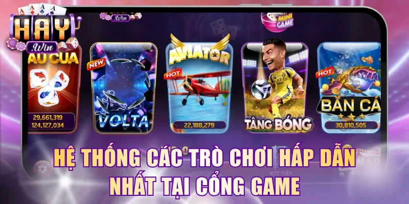 Hệ thống các trò chơi hấp dẫn nhất tại cổng game